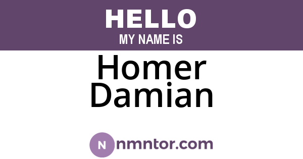 Homer Damian