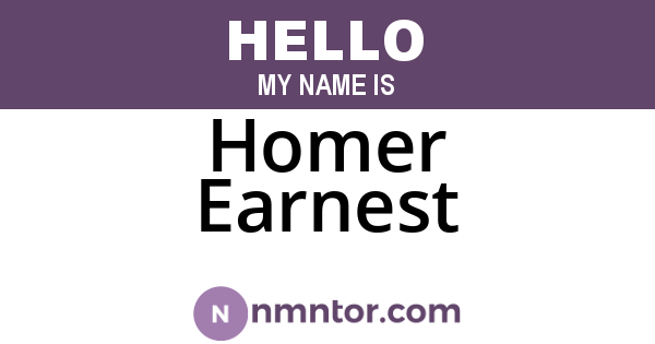 Homer Earnest