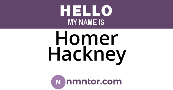 Homer Hackney