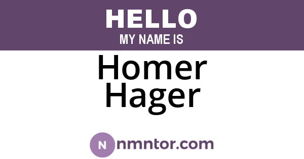 Homer Hager