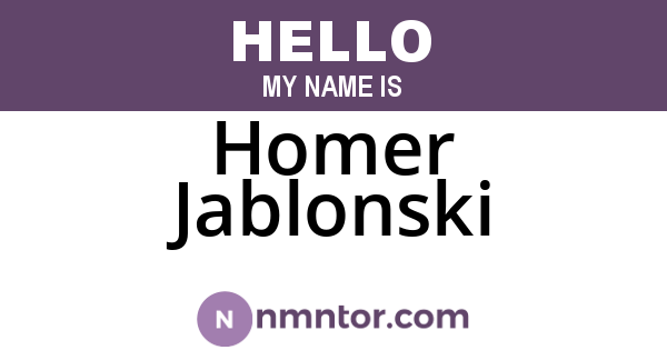 Homer Jablonski