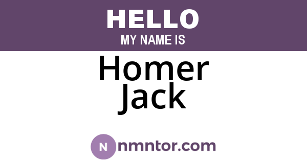Homer Jack