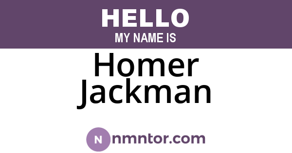 Homer Jackman