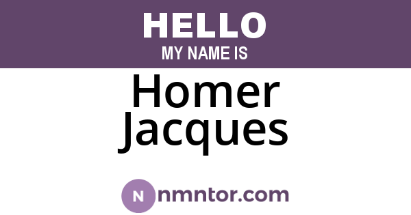 Homer Jacques