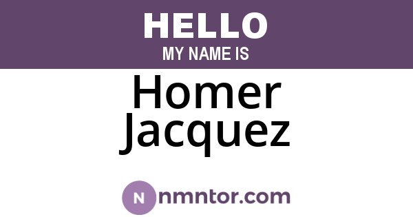 Homer Jacquez