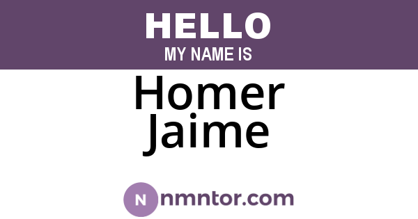 Homer Jaime