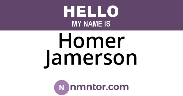 Homer Jamerson