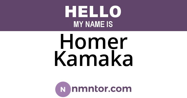 Homer Kamaka