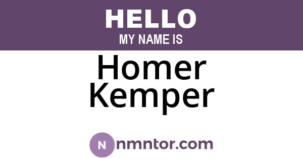 Homer Kemper