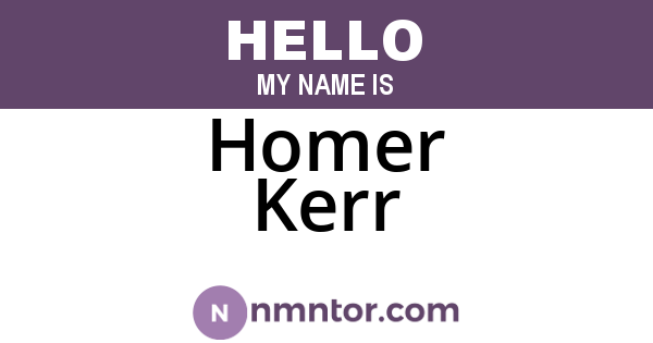 Homer Kerr