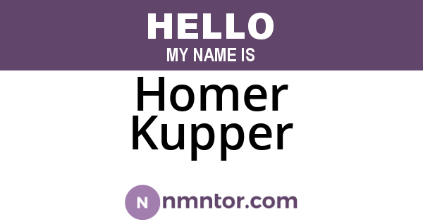 Homer Kupper