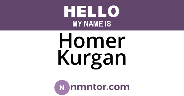 Homer Kurgan