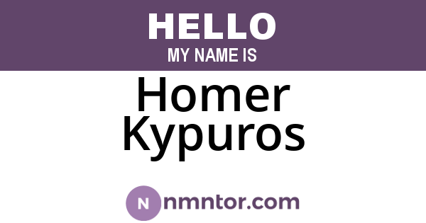 Homer Kypuros