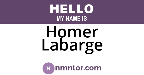 Homer Labarge