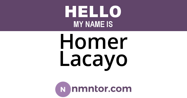 Homer Lacayo