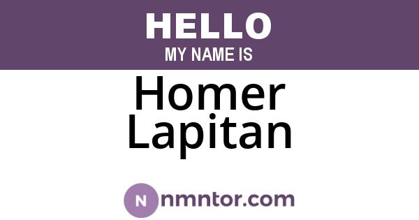 Homer Lapitan
