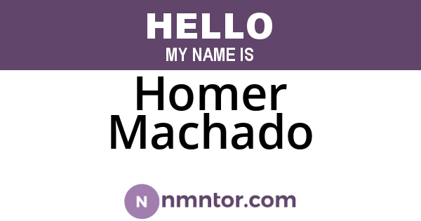 Homer Machado