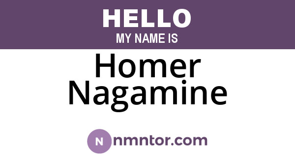 Homer Nagamine