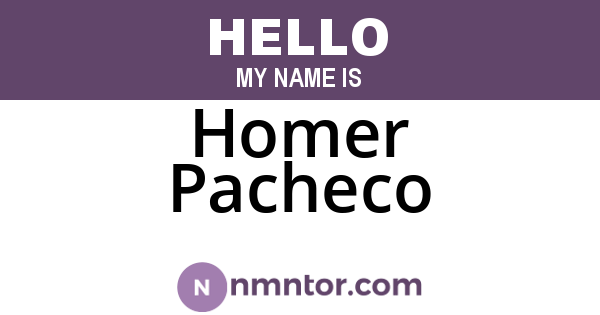 Homer Pacheco