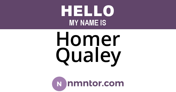 Homer Qualey