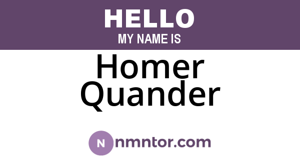 Homer Quander