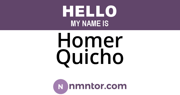Homer Quicho