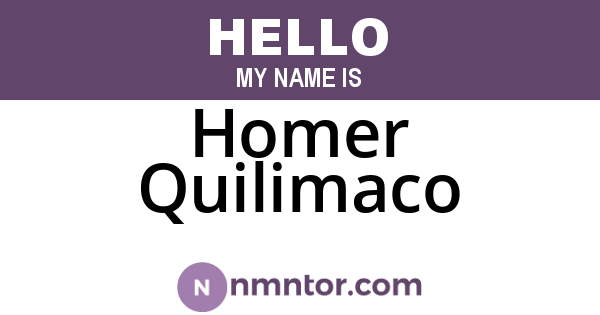 Homer Quilimaco