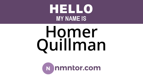 Homer Quillman