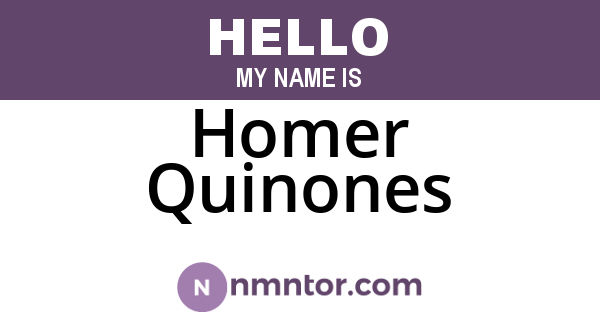 Homer Quinones
