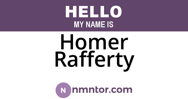 Homer Rafferty