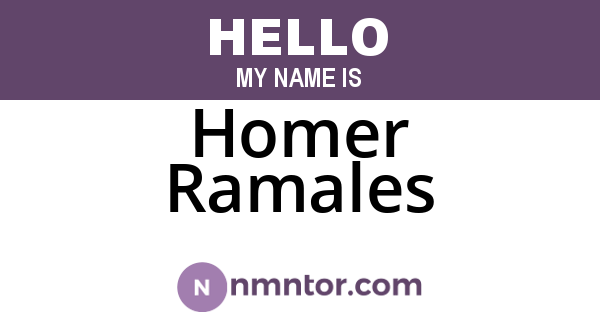 Homer Ramales