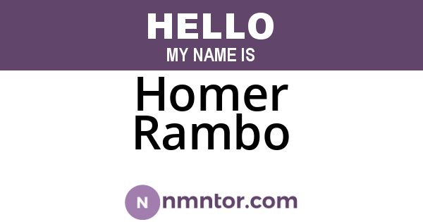 Homer Rambo