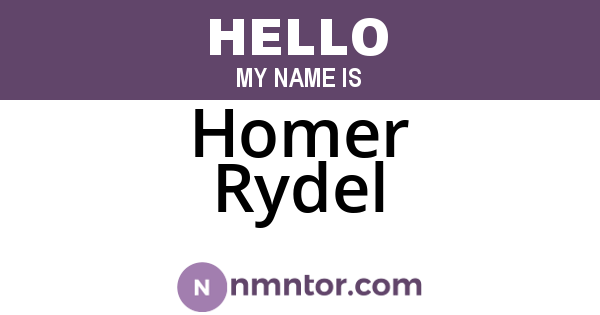 Homer Rydel