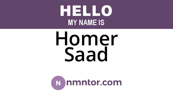 Homer Saad