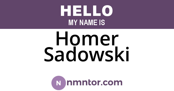 Homer Sadowski