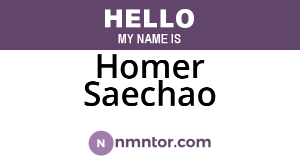 Homer Saechao