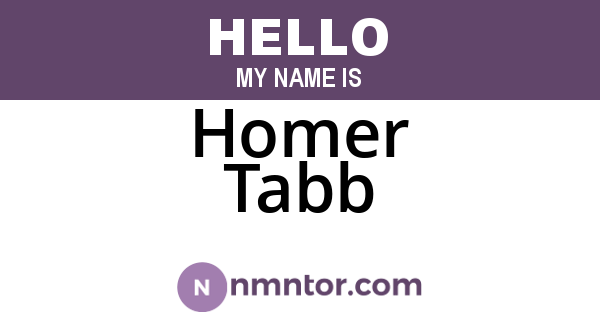 Homer Tabb
