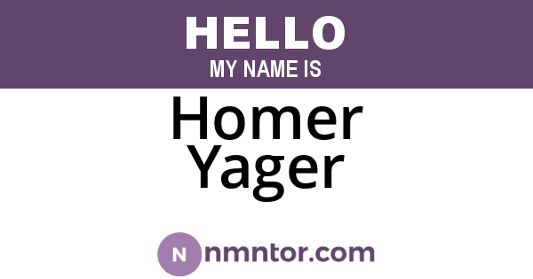 Homer Yager