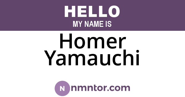 Homer Yamauchi