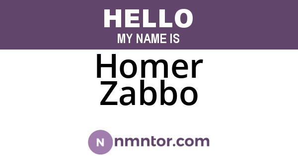 Homer Zabbo