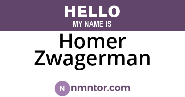 Homer Zwagerman
