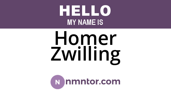 Homer Zwilling