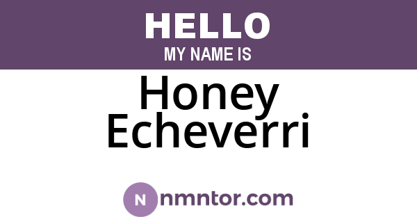 Honey Echeverri