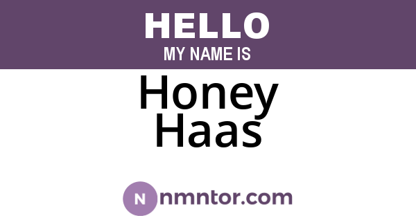 Honey Haas