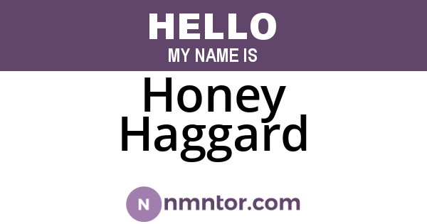 Honey Haggard