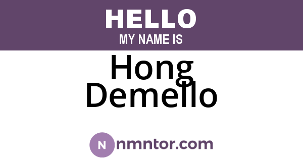 Hong Demello