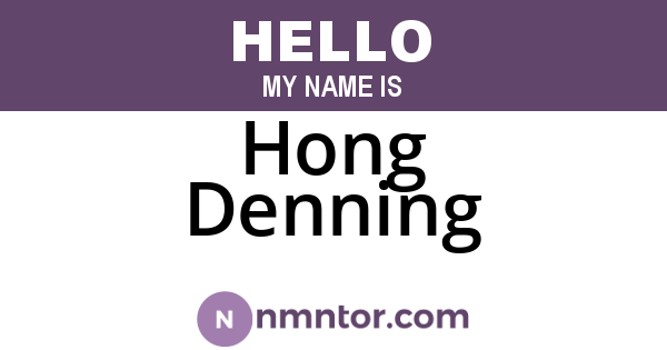 Hong Denning