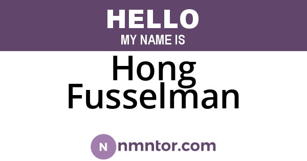 Hong Fusselman