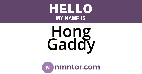 Hong Gaddy