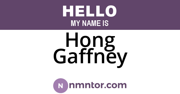 Hong Gaffney